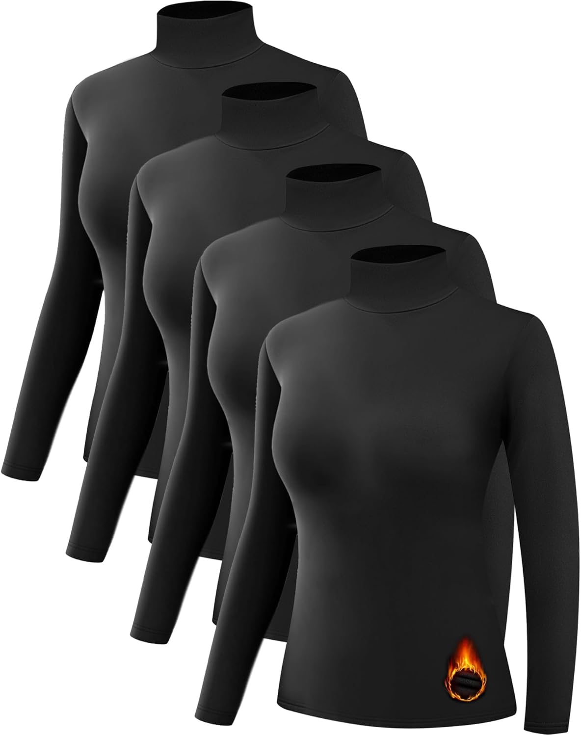 Womens Thermal Turtleneck Shirts for Cold Weather Comfort