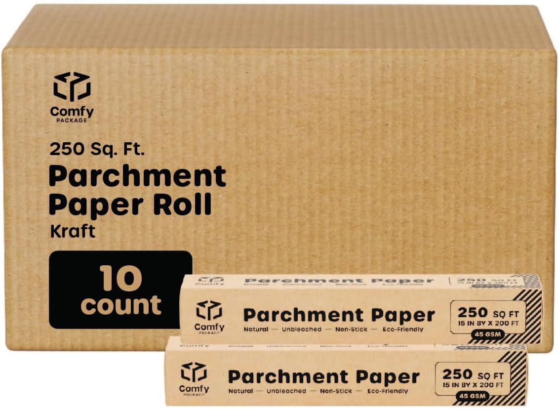 Non-Stick Unbleached Parchment Paper Roll - Easy Baking & Cooking