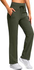 SANTINY Women's Fleece Lined Pants 29in - Warm Water-Resistant soft