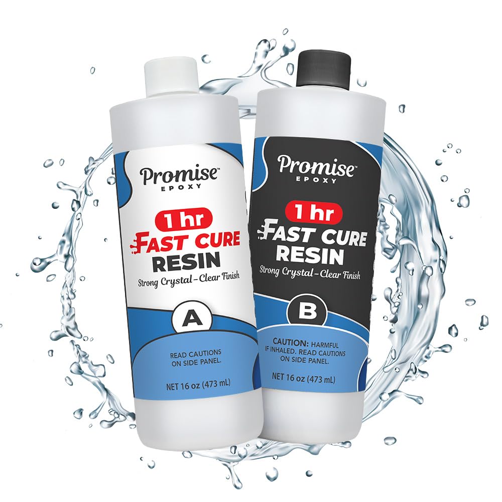 Fast Cure Resin 32 Oz - Crystal Clear, UV-Resistant, No VOCs