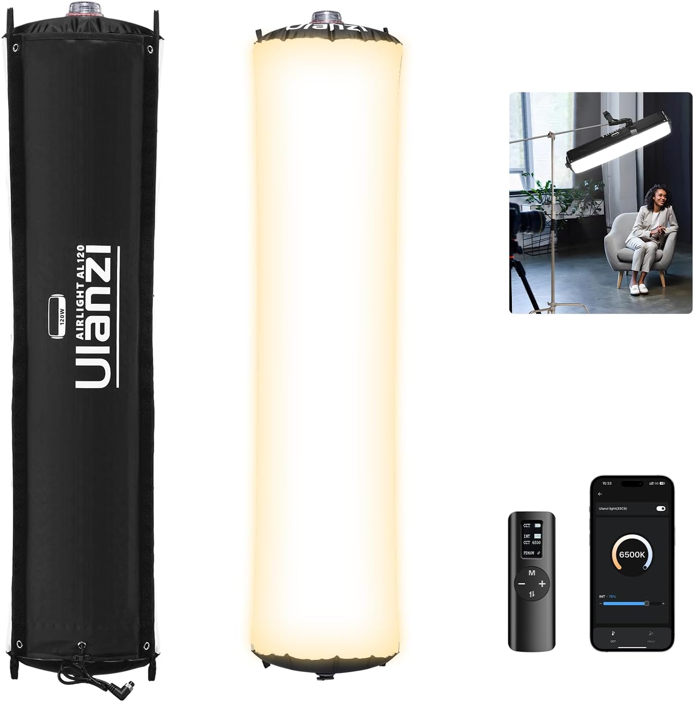 Ulanzi AL120 Inflatable Tube Light - 120W LED Video Light