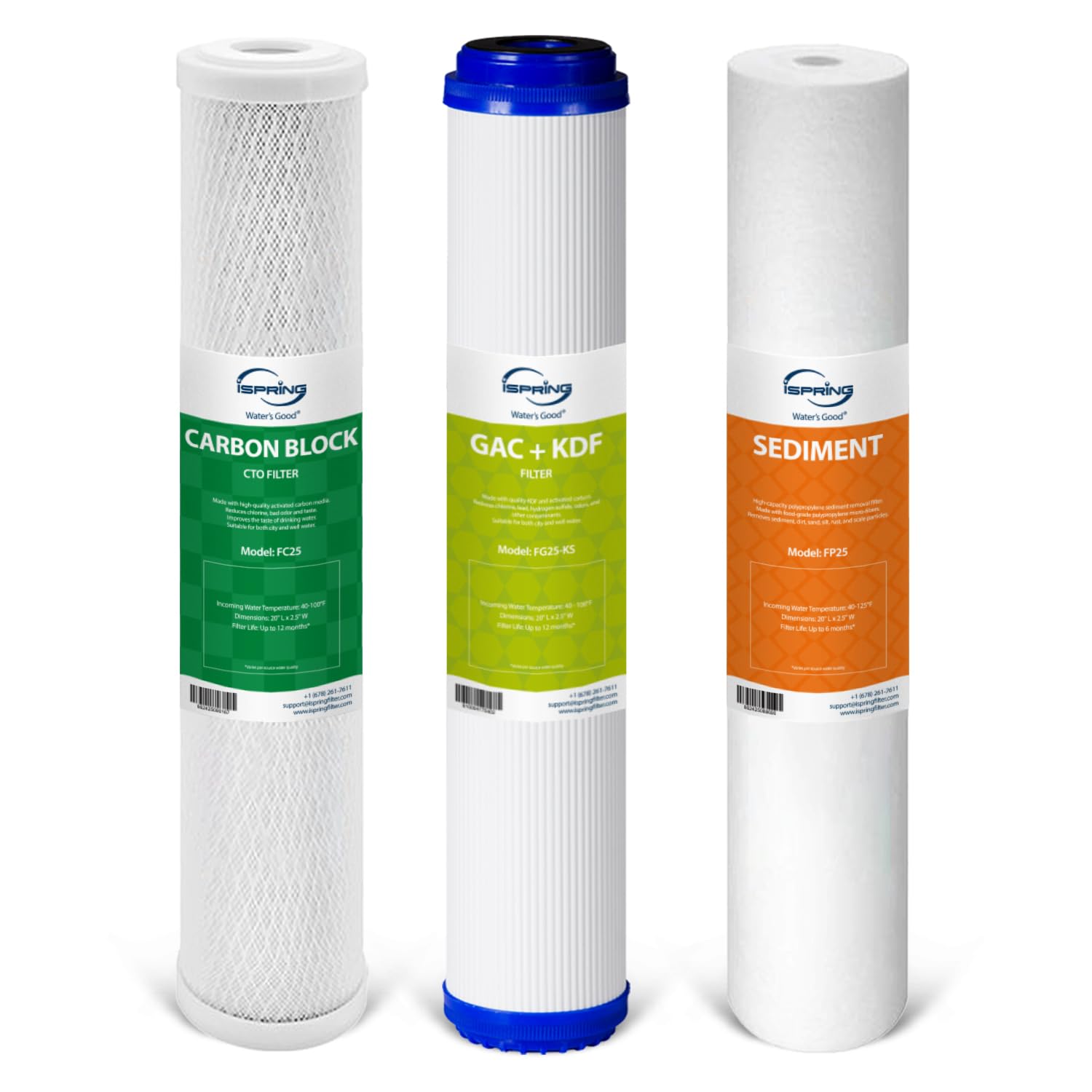 iSpring F3WCB32KS 20in Whole House Water Filters for Clean Water