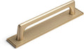 Goo-Ki Champagne Bronze Cabinet Pulls with Luxe Grid Shim Backplate