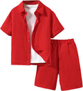 Boy's 2 Piece Linen Beach Outfit for Stylish Summer Vacations
