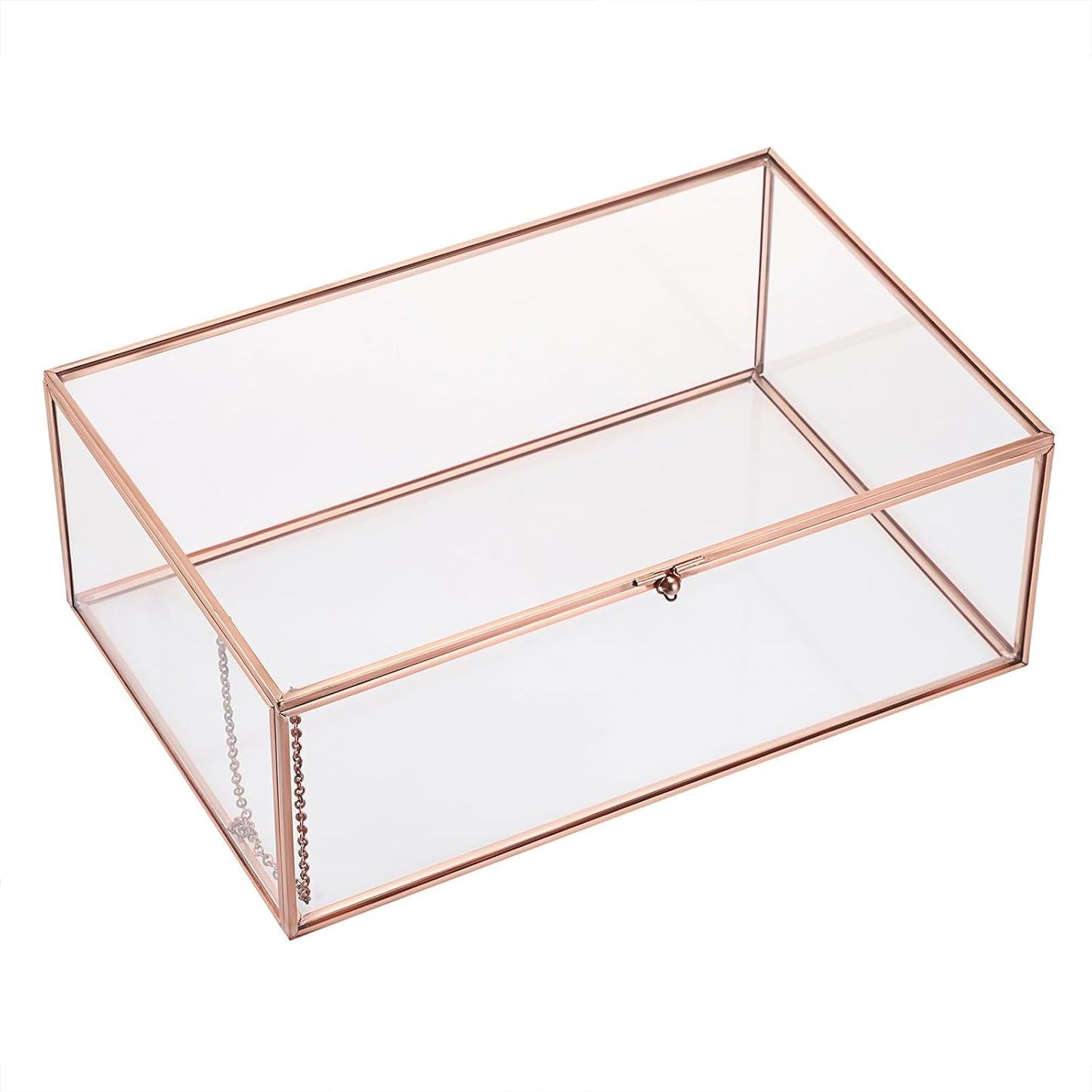 Hipiwe Vintage Glass Box with Lid for Jewelry and Keepsakes