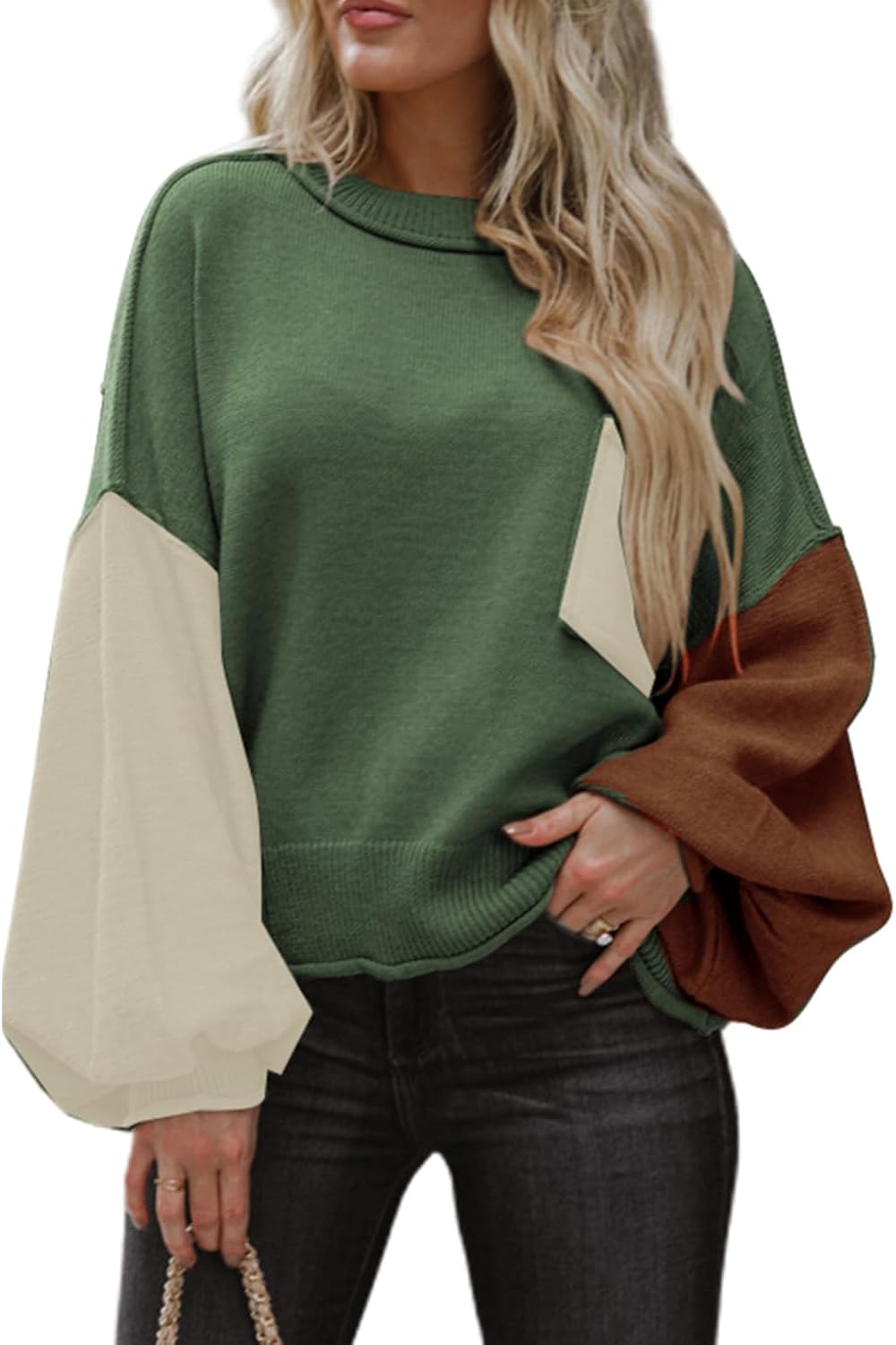 Dokotoo Women's Casual Pullover Sweater for Fall and Winter