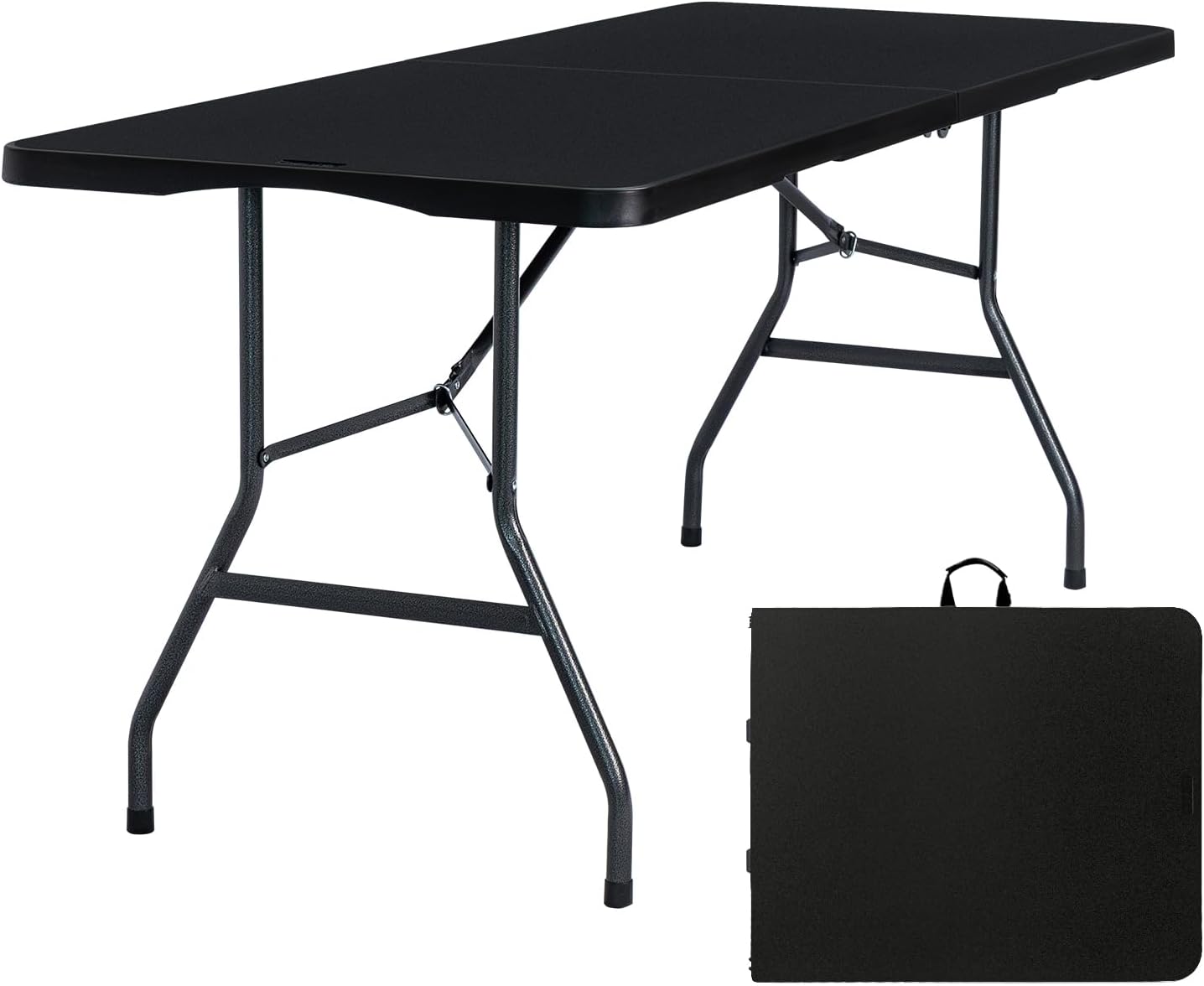 Folding Table 6ft Portable Heavy Duty for Camping and Parties