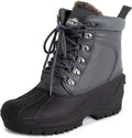 POLAR Mens Muck Lace Up Short Nylon Winter Snow Rain Casual Duck Boots