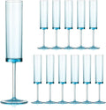 Acrylic Champagne Flutes 5.4 OZ Square Stemmed Coupes - Reusable Party