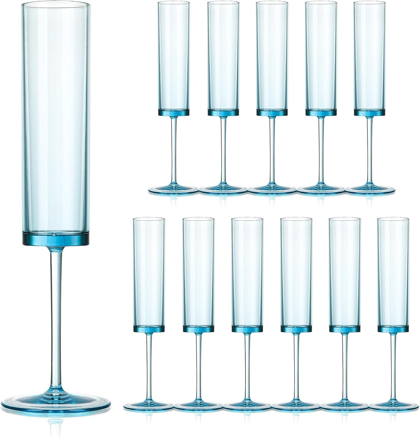 Acrylic Champagne Flutes 5.4 OZ for Weddings and Parties