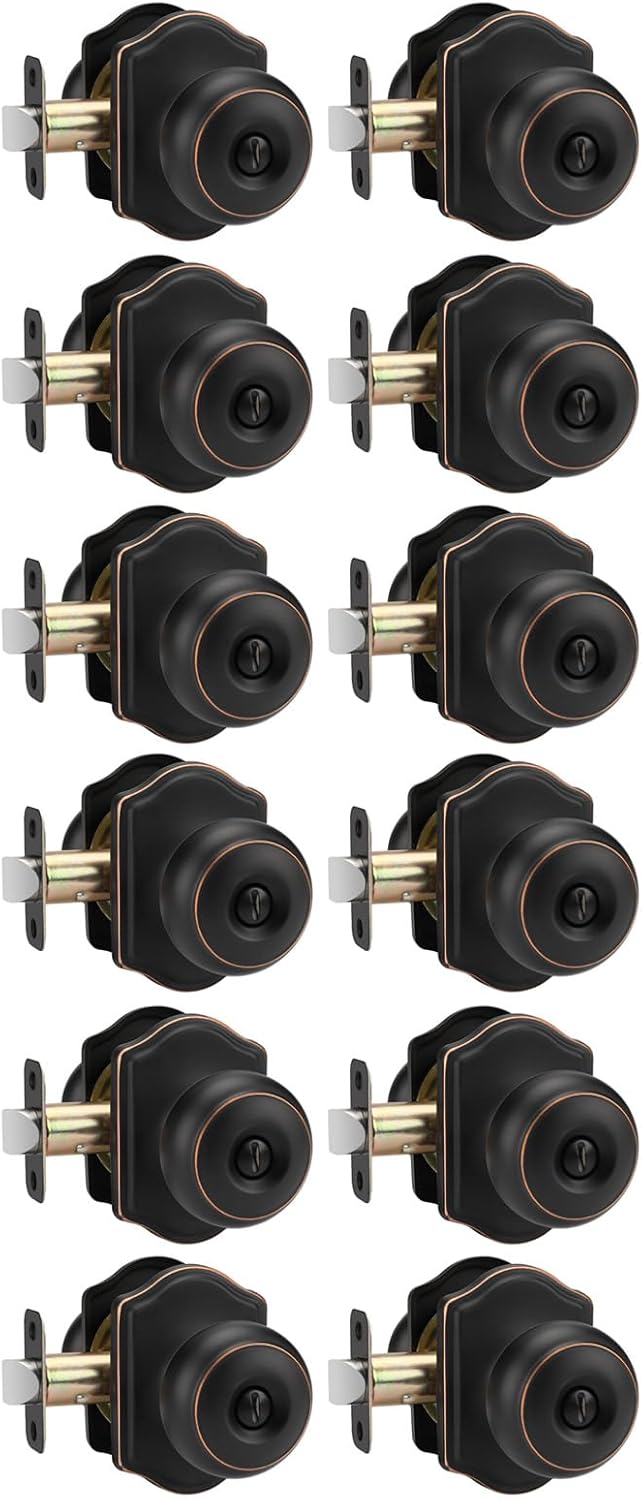 Goldenwarm Oil Rubbed Bronze Door Knobs for Bedrooms & Bathrooms