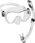 Cressi Frameless Tempered Glass Dive Mask & Dry Snorkel - Clear Vision