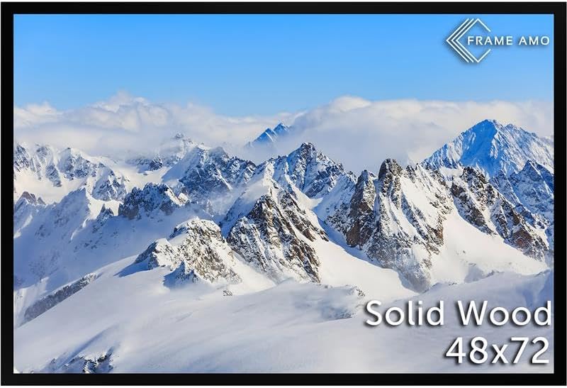 48x72 Solid Wood Poster Frame with Acrylic Front for Display