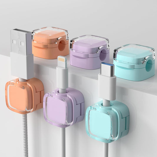 6-Pack Magnetic Cable Clips for Easy Desk Organization