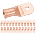 SELTERM 25pcs 3/0 AWG Heavy Duty Copper Battery Lugs Connectors