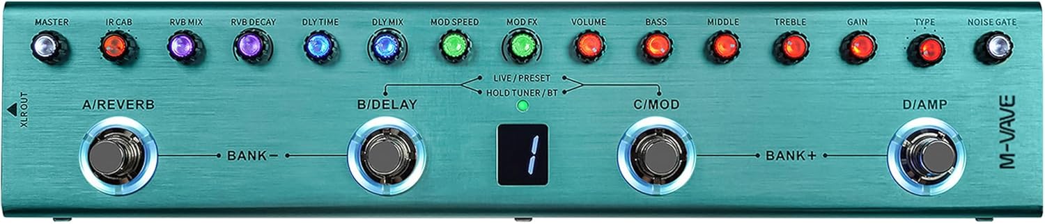 TANK-G Multi-effects Guitar Pedal with 36 Presets and Battery