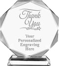 Personalized 6.75in Crystal Octagon Award - Engraved Keepsake