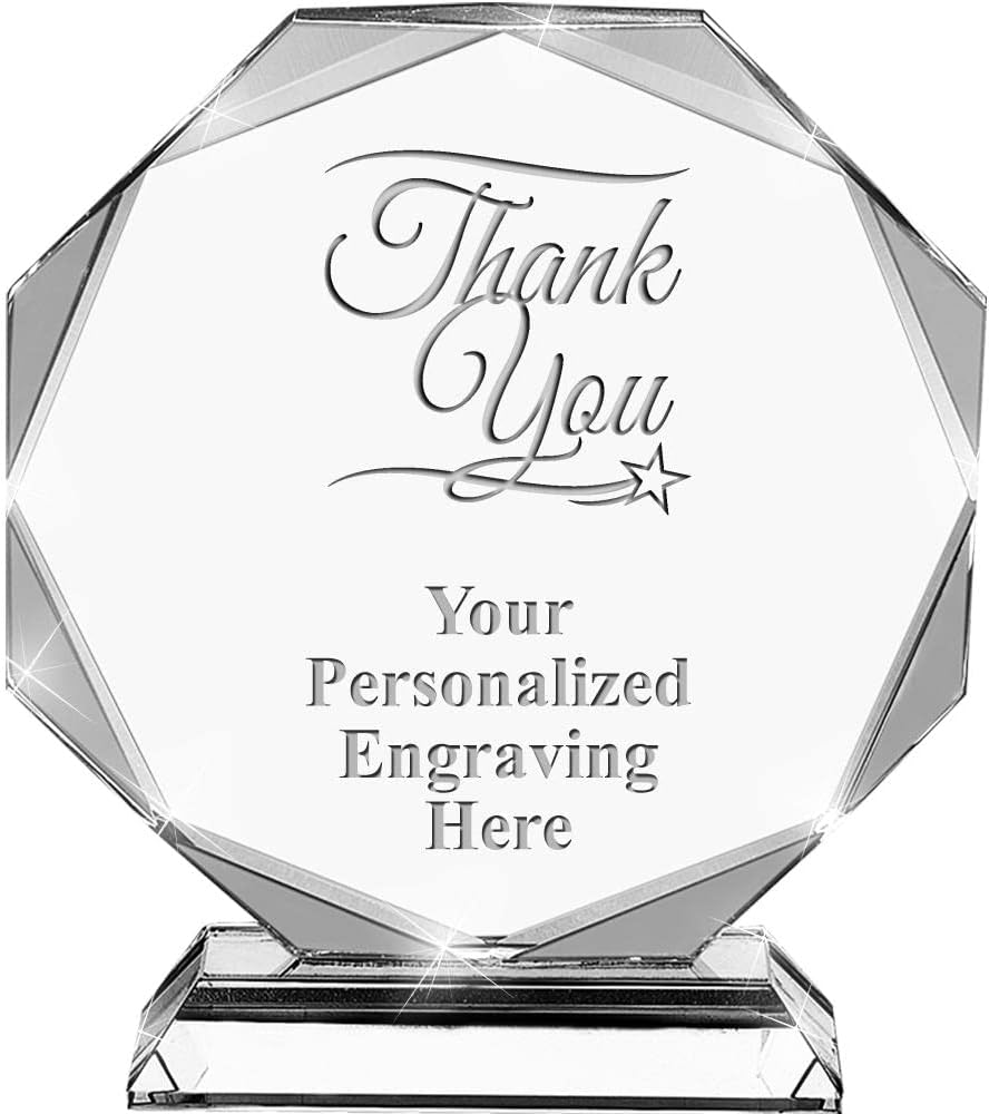Custom Engraved Crystal Trophy Awards for Recognition Gifts