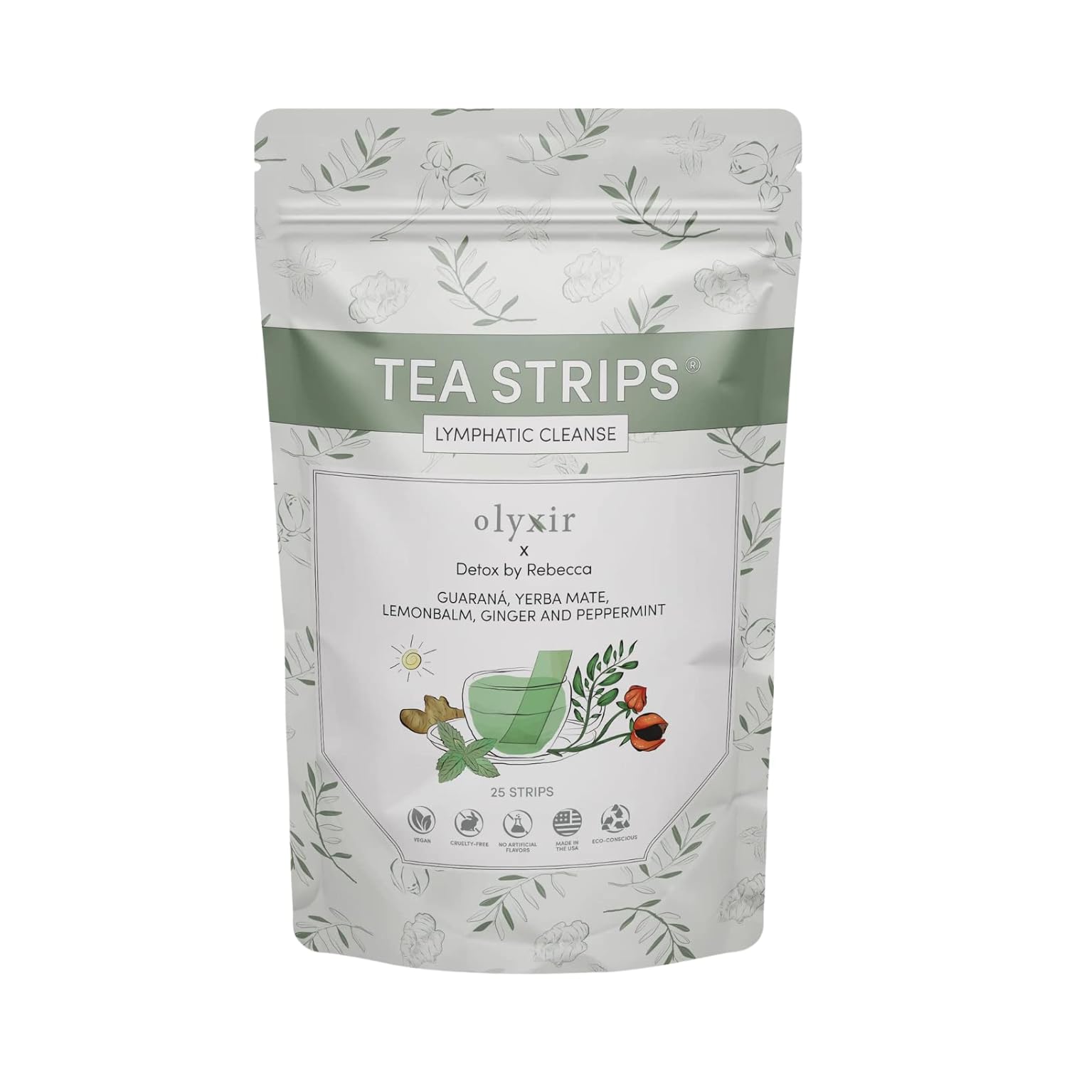 Olyxir Detox Tea Strips - Guarana, Yerba Mate, and More
