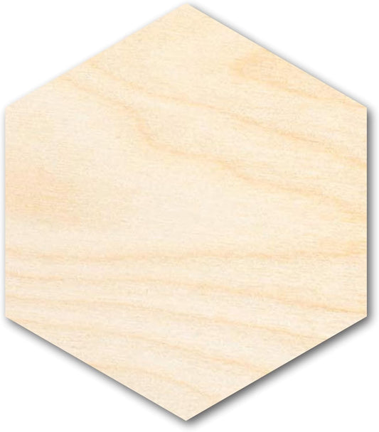 Unfinished Wood Hexagon Shape Craft for DIY Projects up to 46in