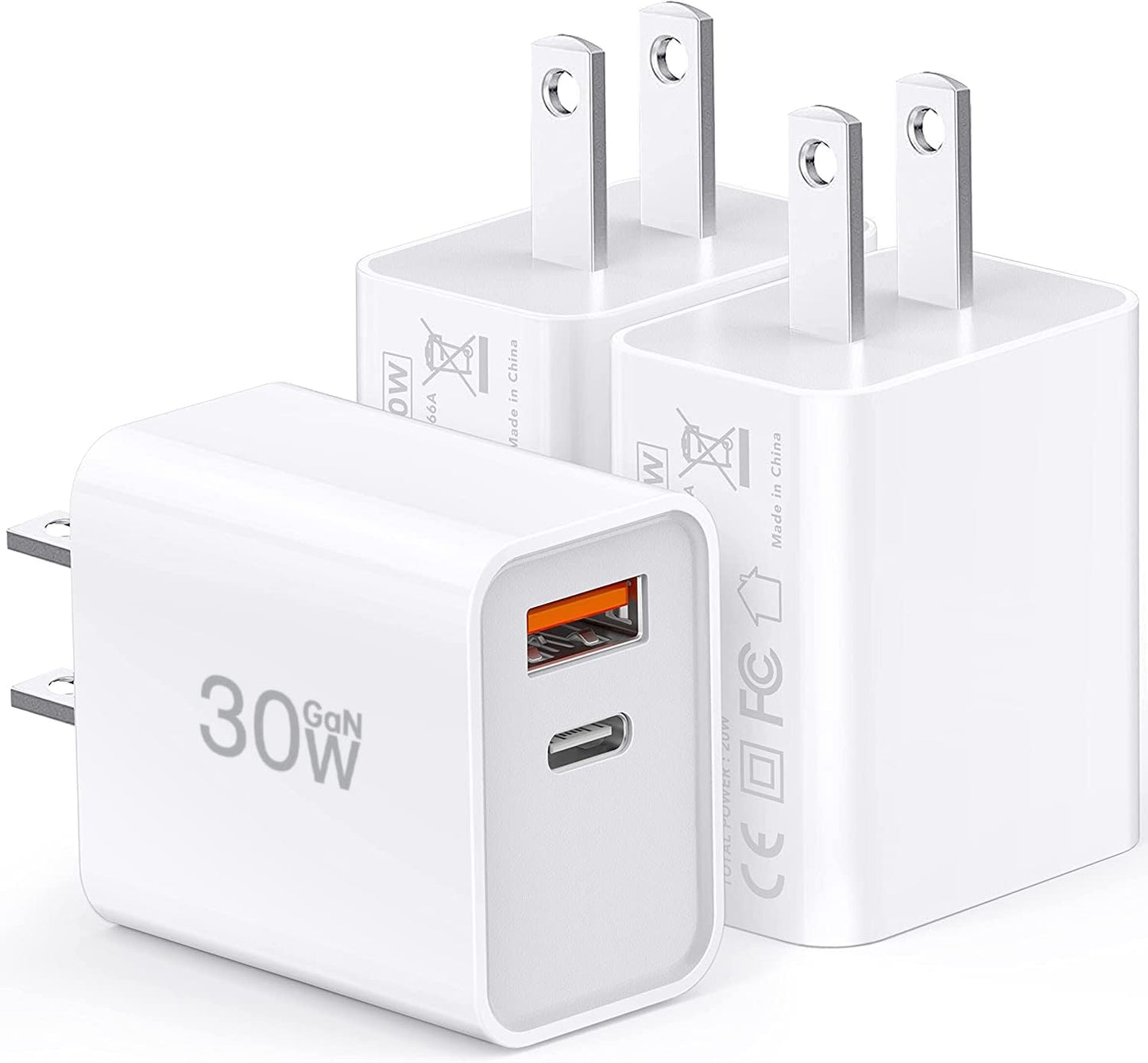USB C Super Fast Charger 3-Pack for iPhone and MacBook Devices