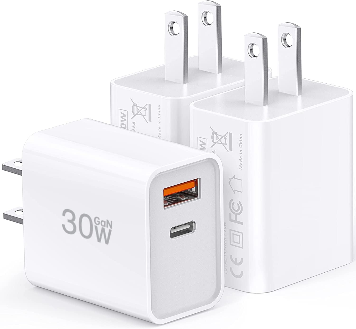 USB C Super Fast Charger 3-Pack for iPhone and MacBook Devices