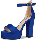 Women's Platform Chunky High Heel Sandals - Dressy 5in Platform IDIFU