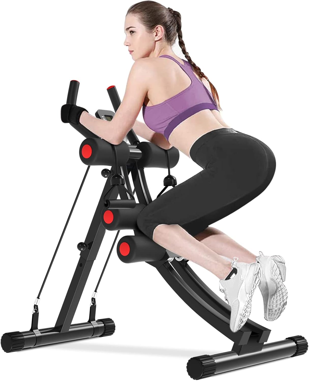 COSTWELL Adjustable Ab Machine with Resistance Bands