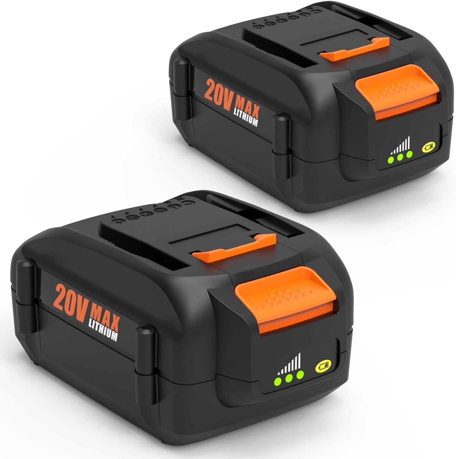 2-Pack 6.5Ah Battery Replacement for Worx 20V Tools
