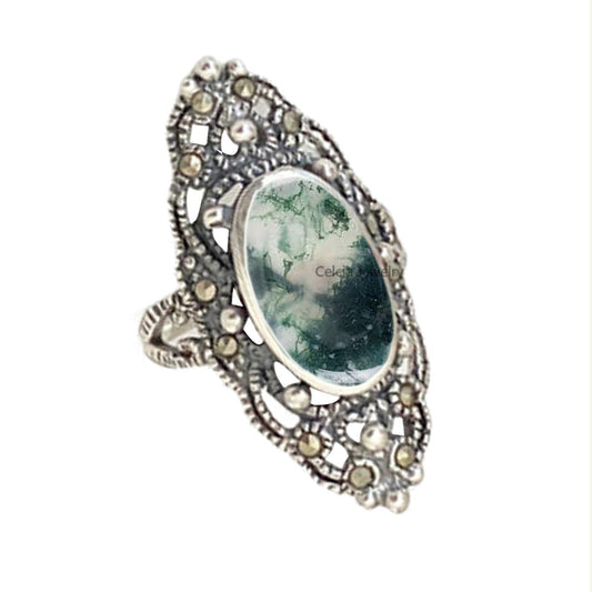 Pure 925 Sterling Silver Turquoise Ring by CELCIA JEWELRY