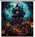 Horror Shower Curtain Petrifying Haunted Halloween Party Shower