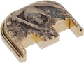 Solid Brass 3D Engraved Slide Cover Back Plate for Glock Gen 1-5