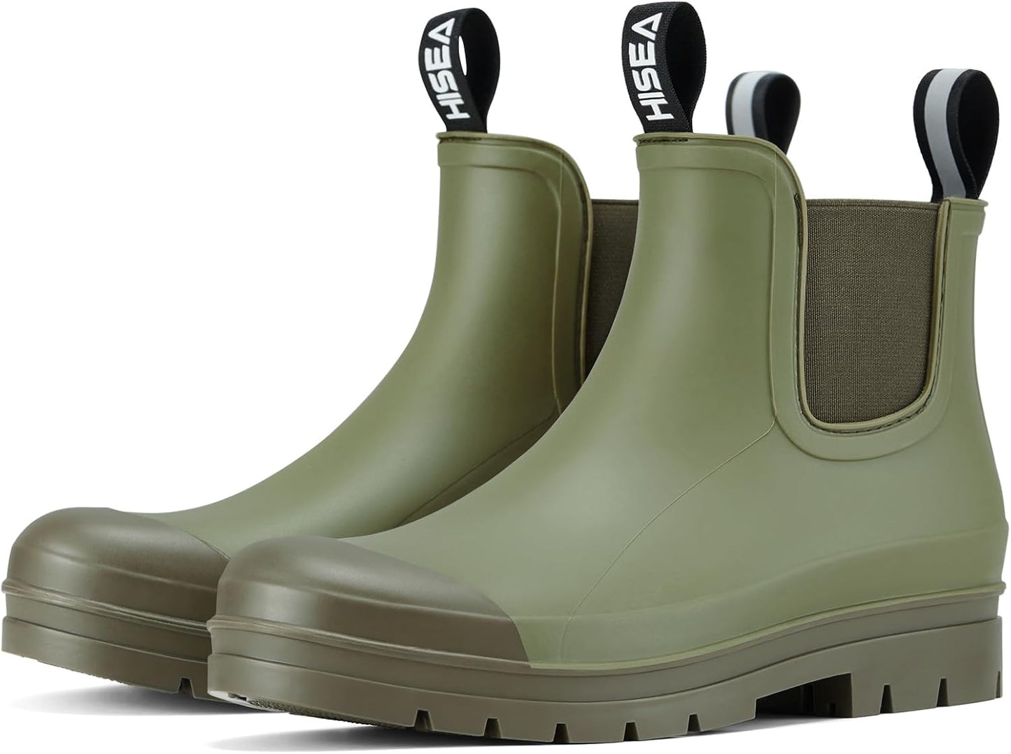 HISEA Women's Short Rain Boots: Stylish Waterproof Chelsea Boots