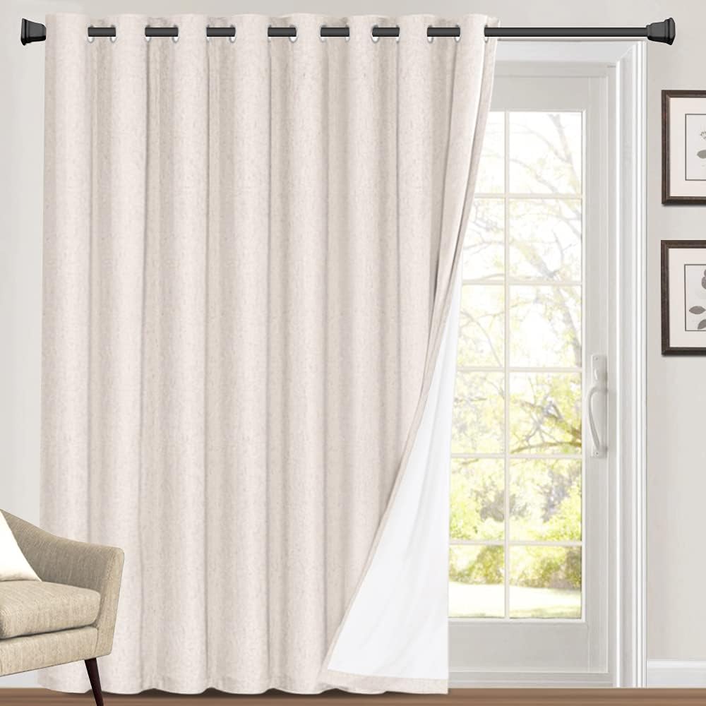 100% Blackout Curtains for Sliding Doors - Thermal Insulated