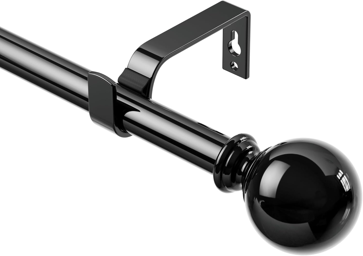 Adjustable Extendable Curtain Rod w/ Stylish Finials  