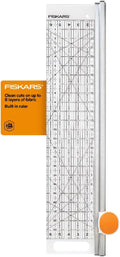Fiskars Rotary Cutter and Ruler Combo - Precise Fabric Cutting Tool