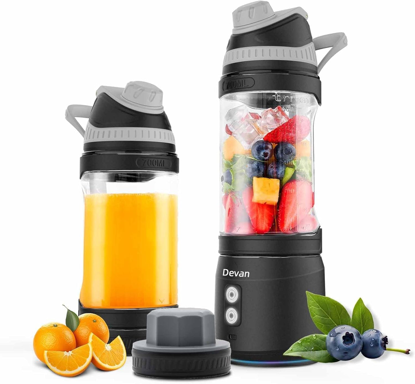 USB-C Rechargeable Portable Blender for Smoothies - Anti-Jamming