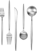 Matte Silverware Set 30 Pieces - Satin Stainless Flatware for 6
