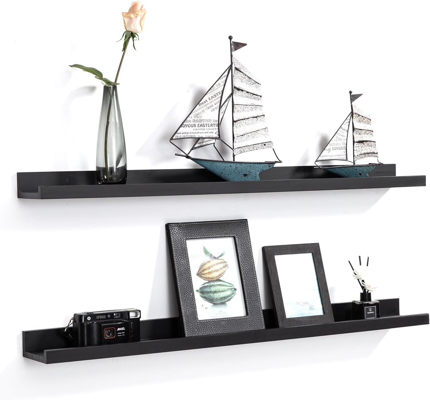 AZSKY Picture Ledge Shelf Set of 2, 48in Floating Shelves