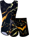 Dancina Marble Line Gymnastics Leotards for Girls Ages 4-12
