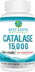 Best Earth Naturals Catalase Supplement 15,000 - Hair Support 60-Day