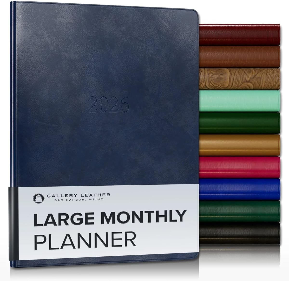 Gallery Leather Large Monthly Planner 2025-2026 for Success