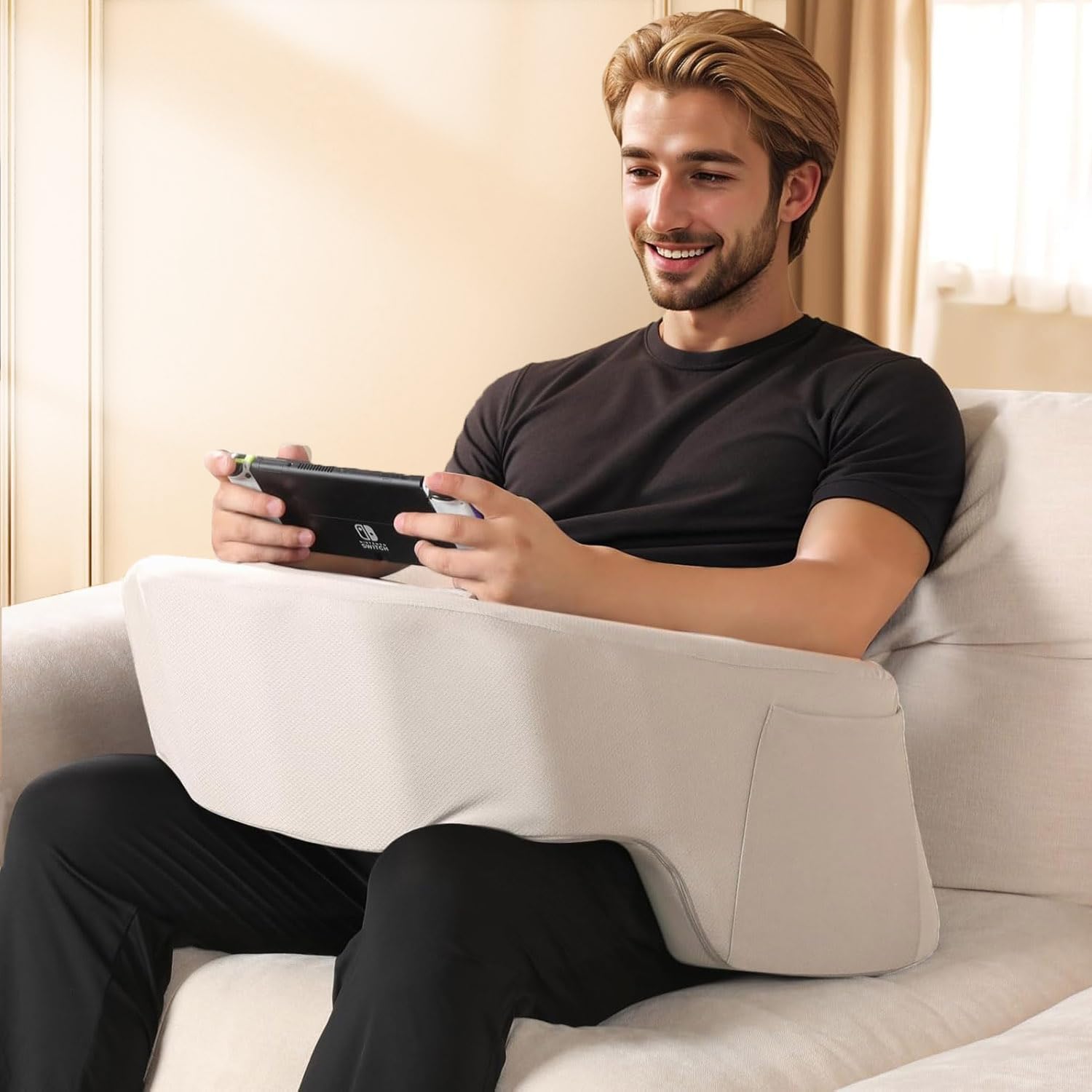 Memory Foam Gaming Pillow with Laptop Stand - SLIGUY