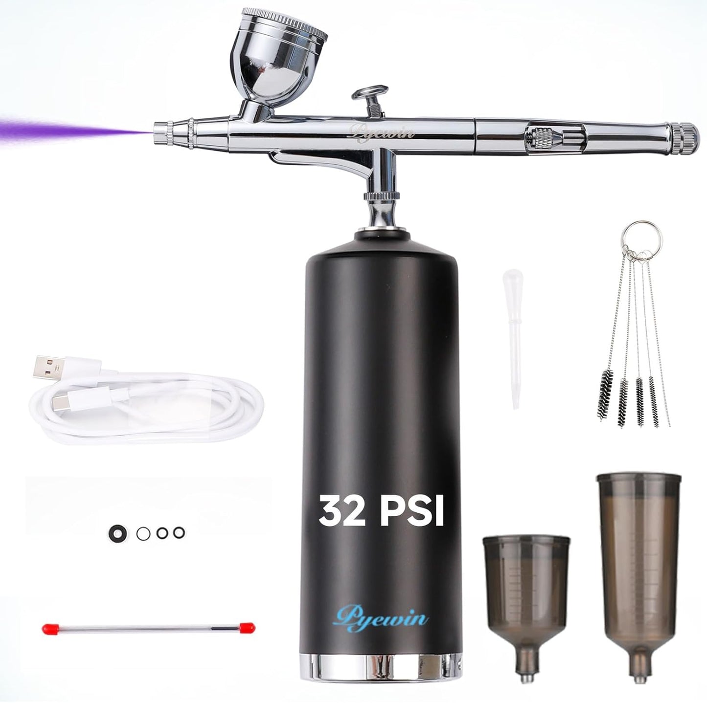 Portable Cordless Airbrush Kit - 2-Gear Precision