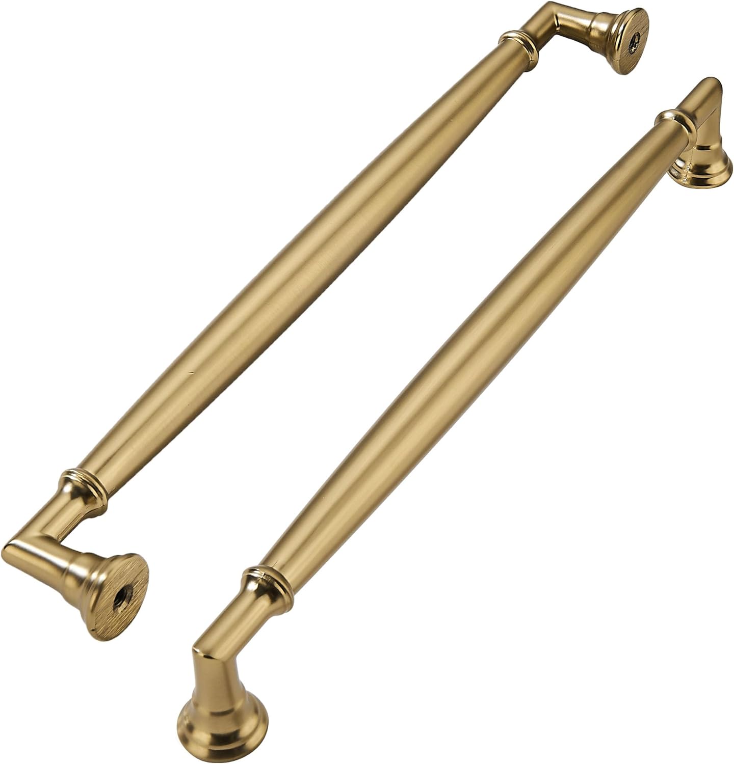 Brushed Brass Cabinet Pulls - Heavy Duty 8 Inch Handles Set