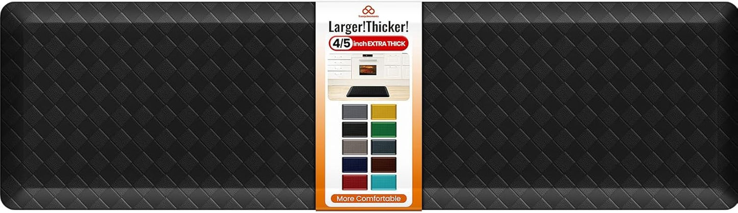4/5 Inch Extra Thick Kitchen Mats for Floor - Non Slip Comfort