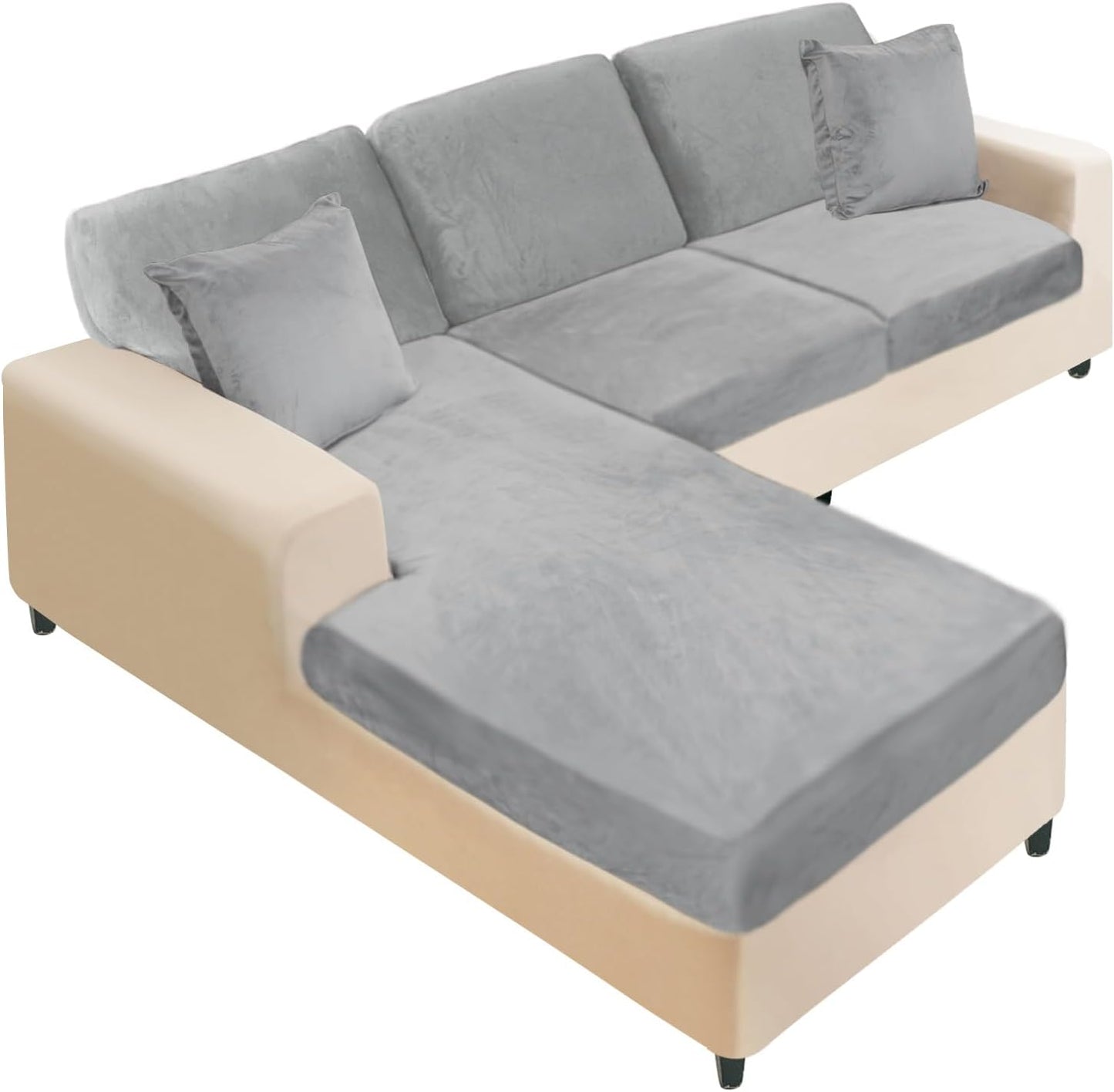 NAISI Sectional Couch Covers 6 Pieces for L Shape Sofas
