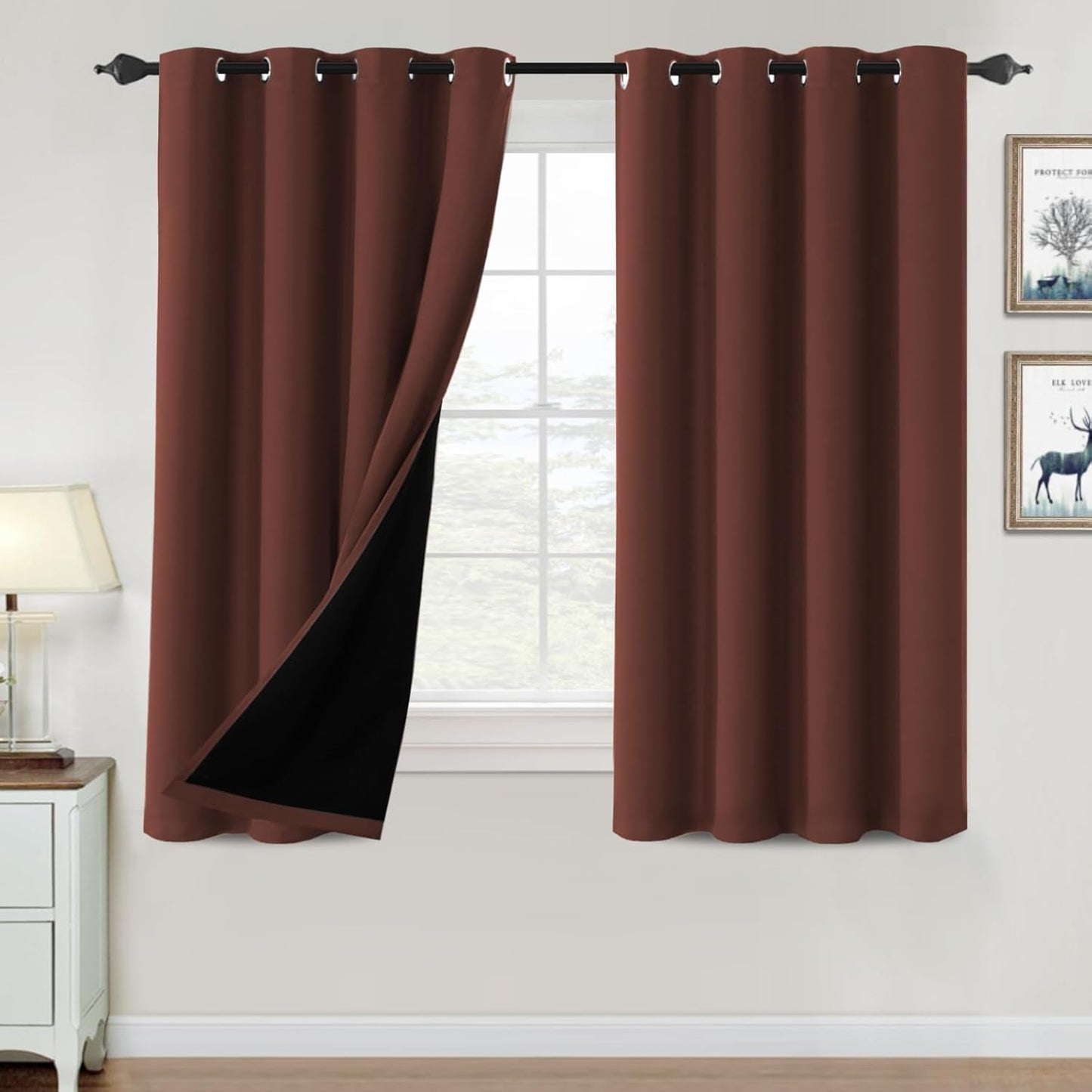 H.VERSAILTEX 100% Blackout Curtains for Bedroom and Living Room