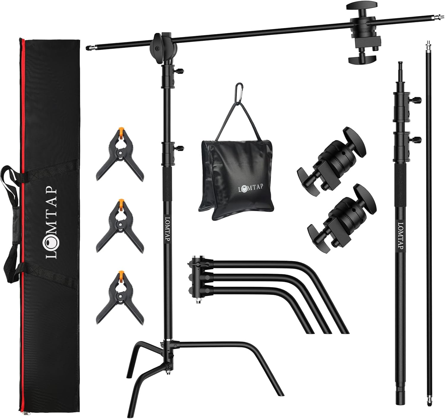 LOMTAP C Stand Light Stand Kit for Photography - Heavy Duty Design