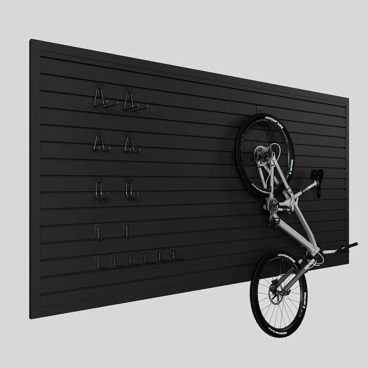 4ftH x 8ftW Slatwall Panel Garage Wall Organizer with Hooks